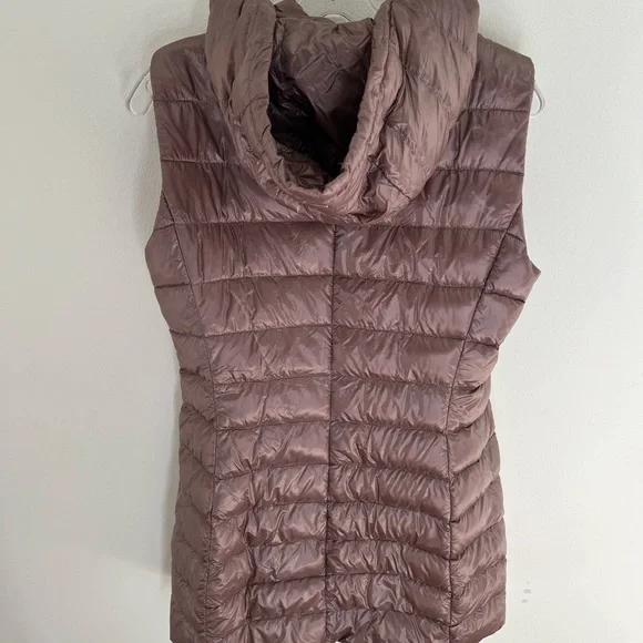Herno long hooded vest size 44 mauve /purple - Picture 3 of 10